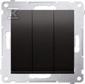 Przycisk potrójny z podświetleniem LED (moduł) 10AX, 250V~, szybkozłącza, antracyt, SIMON54