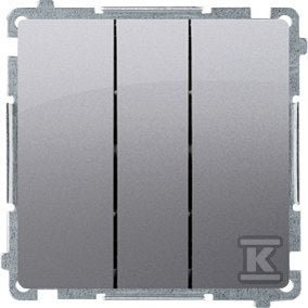Łącznik potrójny (moduł) 10AX, 250V~, szybkozłącza, stal inox, BASIC MODUŁ