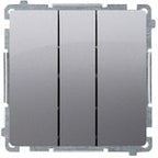 Przycisk roletowy (moduł) 10AX, 250V~, zaciski śrubowe, stal inox, BASIC MODUŁ