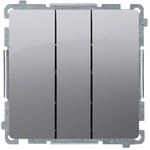 Przycisk roletowy (moduł) 10AX, 250V~, zaciski śrubowe, stal inox, BASIC MODUŁ