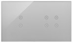 Panel dotykowy S54 Touch, 3 moduły, 2 pola dotykowe pionowe + 2 pola dotykowe pionowe + 4 pola dotykowe srebrna mgła, SIMON54 TOUCH
