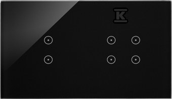 Panel dotykowy S54 Touch, 2 moduły, 2 pola dotykowe pionowe + 4 pola dotykowe, zastygła lawa, SIMON54 TOUCH