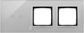 Panel dotykowy S54 Touch, 3 moduły, 2 pola dotykowe poziome + 2 otwory na osprzęty S54, srebrna mgła, SIMON54 TOUCH
