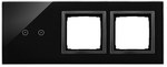 Panel dotykowy S54 Touch, 3 moduły, 2 pola dotykowe poziome + 2 otwory na osprzęty S54, srebrna mgła, SIMON54 TOUCH