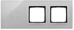 Panel dotykowy S54 Touch, 3 moduły, 4 pola dotykowe + 2 otwory na osprzęty S54, biała perła, SIMON54 TOUCH
