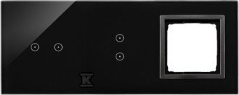 Panel dotykowy S54 Touch, 3 moduły, 2 pola dotykowe poziome + 2 pola dotykowe pionowe + 1 otwór na osprzęt S54, zastygła lawa, SIMON54 TOUCH