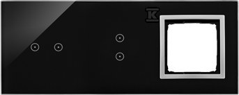 Panel dotykowy S54 Touch, 3 moduły, 2 pola dotykowe poziome + 2 pola dotykowe pionowe + 1 otwór na osprzęt S54, księżycowa lawa, SIMON54 TOUCH
