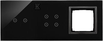 Panel dotykowy S54 Touch, 3 moduły, 2 pola dotykowe poziome + 4 pola dotykowe + 1 otwór na osprzęt S54, zastygła lawa, SIMON54 TOUCH