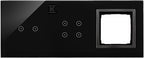 Panel dotykowy S54 Touch, 3 moduły, 2 pola dotykowe poziome + 4 pola dotykowe + 1 otwór na osprzęt S54, zastygła lawa, SIMON54 TOUCH