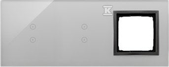 Panel dotykowy S54 Touch, 3 moduły, 2 pola dotykowe pionowe + 2 pola dotykowe pionowe + 1 otwór na osprzęt S54, burzowa chmura, SIMON54 TOUCH