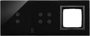 Panel dotykowy S54 Touch, 3 moduły, 2 pola dotykowe pionowe + 4 pola dotykowe + 1 otwór na osprzęt S54, zastygła lawa, SIMON54 TOUCH