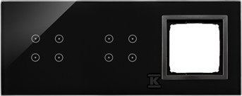 Panel dotykowy S54 Touch, 3 moduły, 4 pola dotykowe + 4 pola dotykowe + 1 otwór na osprzęt S54, zastygła lawa, SIMON54 TOUCH