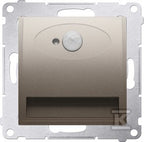 Oprawa oświetleniowa LED z czujnikiem ruchu, 230 V AC, 1.4 W, białe zimne 5900 K, złoty mat, SIMON54