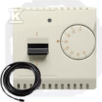 Regulator temperatury z czujnikiem zewnętrznym, 16A, 230V~. Montaż gniazda na wkręty do puszki, beż, BASIC MODUŁ