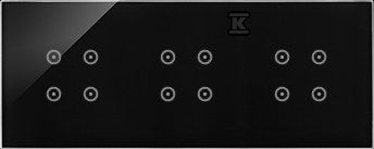 Panel dotykowy S54 Touch, 3 moduły, 4 pola dotykowe + 4 pola dotykowe + 4 pola dotykowe zastygła lawa, SIMON54 TOUCH