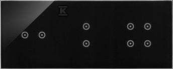 Panel dotykowy S54 Touch, 3 moduły, 2 pola dotykowe poziome + 2 pola dotykowe pionowe + 4 pola dotykowe zastygła lawa, SIMON54 TOUCH