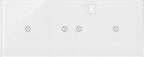 Panel dotykowy S54 Touch, 3 moduły, 1 pole dotykowe + 2 pola dotykowe poziome + 1 pole dotykowe, biała perła, SIMON54 TOUCH