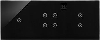 Panel dotykowy S54 Touch, 3 moduły, 1 pole dotykowe + 4 pole dotykowe + 2 pola dotykowe pionowe, zastygła lawa, SIMON54 TOUCH