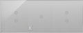 Panel dotykowy S54 Touch, 3 moduły, 2 pola dotykowe pionowe +1 pole dotykowe + 2 pola dotykowe pionowe, srebrna mgła, SIMON54 TOUCH