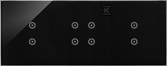 Panel dotykowy S54 Touch, 3 moduły, 2 pola dotykowe pionowe + 4 pola dotykowe + 2 pola dotykowe pionowe, zastygła lawa, SIMON54 TOUCH