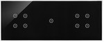 Panel dotykowy S54 Touch, 3 moduły, 4 pola dotykowe + 1 pole dotykowe + 4 pola dotykowe, srebrna mgła, SIMON54 TOUCH