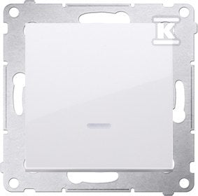 Łącznik schodowy z podświetleniem LED bez piktogramu (moduł) 10AX, 250V~, szybkozłącza, biały, SIMON54
