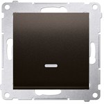 Łącznik schodowy z podświetleniem LED bez piktogramu (moduł) 10AX, 250V~, szybkozłącza, biały, BASIC MODUŁ