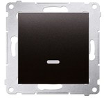Łącznik schodowy z podświetleniem LED bez piktogramu (moduł) 10AX, 250V~, szybkozłącza, biały, BASIC MODUŁ