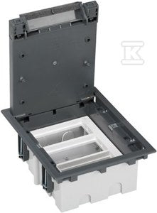 Puszka podłogowa S500 3-modułowa, 6x K45, gł. 93mm, szary, CONNECT