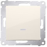 Łącznik świecznikowy z podświetleniem LED i do wersji IP44 10 AX, krem Simon54