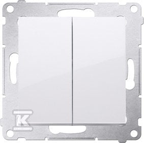 Łącznik krzyżowy podwójny bez piktogramu (moduł) 10AX, 250V~, szybkozłącza, biały, SIMON54