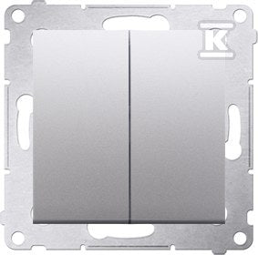 Łącznik krzyżowy podwójny bez piktogramu (moduł) 10AX, 250V~, szybkozłącza, srebrny mat, SIMON54