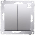 Łącznik krzyżowy podwójny bez piktogramu (moduł) 10AX, 250V~, szybkozłącza, srebrny mat, SIMON54