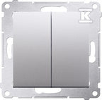 Łącznik krzyżowy podwójny bez piktogramu (moduł) 10AX, 250V~, szybkozłącza, srebrny mat, SIMON54