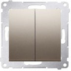 Łącznik krzyżowy podwójny bez piktogramu (moduł) 10 AX, 250 V~, szybkozłącza, szampański mat, Simon24