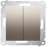 Łącznik krzyżowy podwójny bez piktogramu (moduł) 10 AX, 250 V~, szybkozłącza, szampański mat, Simon24