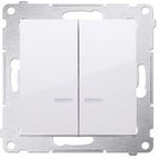Łącznik krzyżowy z podświetleniem LED bez piktogramu (moduł) 10AX, 250V~, szybkozłącza, biały, SIMON54