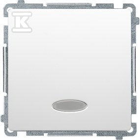 Łącznik schodowy z podświetleniem LED bez piktogramu (moduł) 10AX, 250V~, szybkozłącza, biały, BASIC MODUŁ