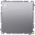 Łącznik schodowy bez piktogramu (moduł) 16AX, 250V~, zaciski śrubowe, stal inox, BASIC MODUŁ