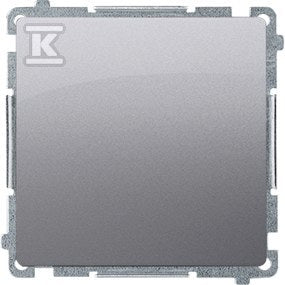 Łącznik schodowy bez piktogramu (moduł) 16AX, 250V~, zaciski śrubowe, stal inox, BASIC MODUŁ