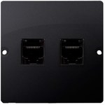 Gniazdo komputerowe RJ45 podwójne kategoria 5e (moduł). Montaż gniazda na wkręty do puszki, srebrny mat, BASIC MODUŁ