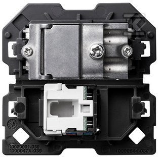 Gniazdo antenowe R/TV-SAT zakończeniowe + komputerowe RJ45 kat.6 (mechanizm, bez ramki montażowej), zaciski śrubowe, SIMON100