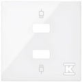 Pokrywa do gniazda USB podwójnego, biały, SIMON100