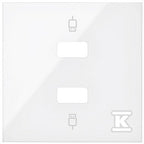 Pokrywa do gniazda USB podwójnego, biały, SIMON100