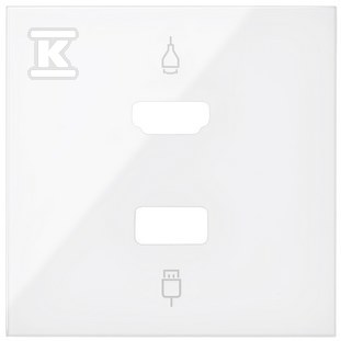 Pokrywa do gniazda HDMI+ USB, biały, SIMON100