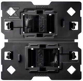 Gniazdo komputerowe 2x RJ45 kategoria 6 (mechanizm, bez ramki montażowej), SIMON100