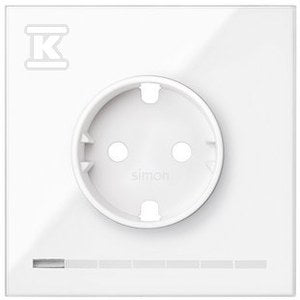 Panel 1-krotny: iO, gniazdo z uziemieniem schuko, biały, SIMON100