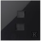 Panel 1-krotny: 2 gniazda RJ45, czarny, SIMON100