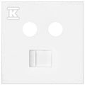 Pokrywa gniazda antenowego R/TV-SAT + komputerowe RJ45 kat.6 , biały mat, SIMON100