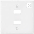 Pokrywa do gniazda USB podwójnego, biały mat, SIMON100